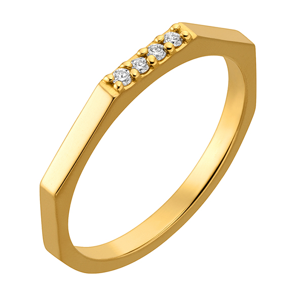 K18イエローゴールド ダイヤモンド ピンキーリング | 高品質 金・プラチナ