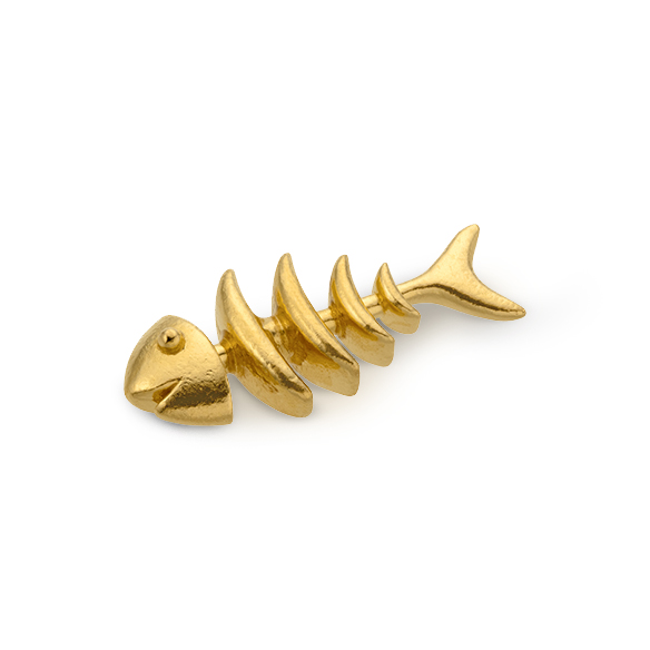 純金オブジェ 「魚の骨」