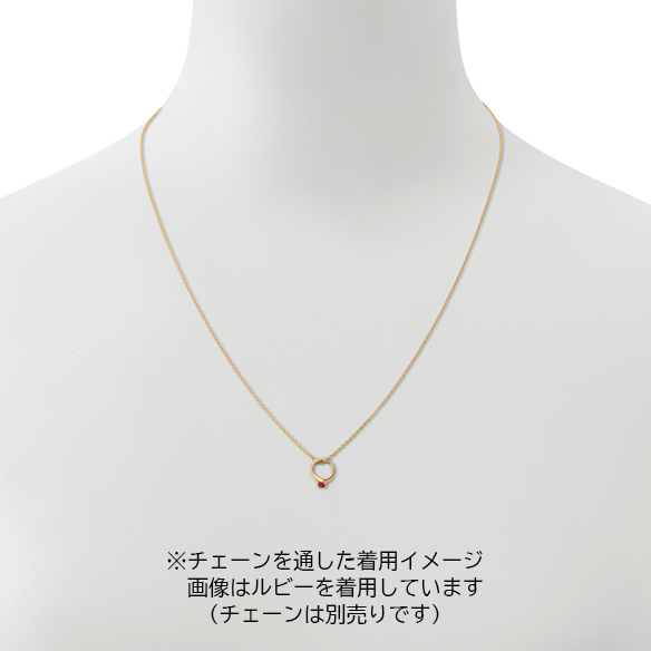 K18イエローゴールド 誕生石ベビーリングペンダントトップ （12月の誕生石：タンザナイト）