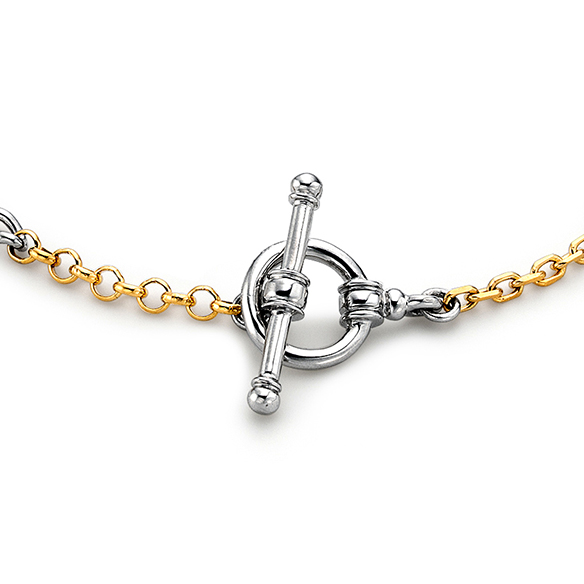 プラチナ/K18イエローゴールド ブレスレット 18cm