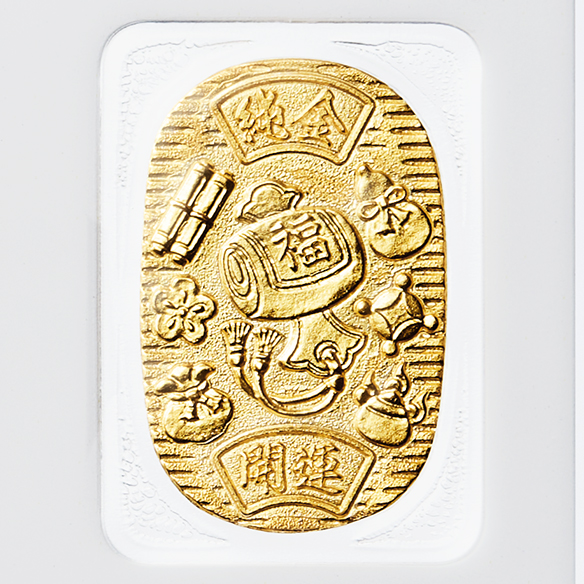 純金 小判カード 招福小槌 3g