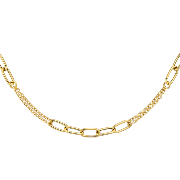 ettika 18k Gold Platingゴールドプレート 3連ネックレス
