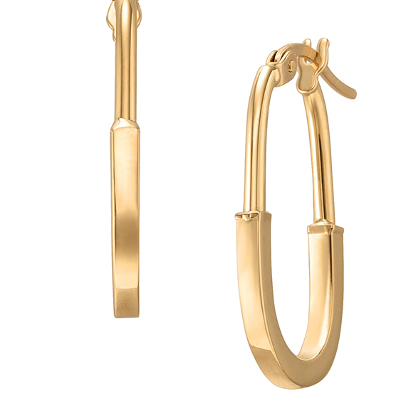 〔イタリア製〕K18イエローゴールド ピアス