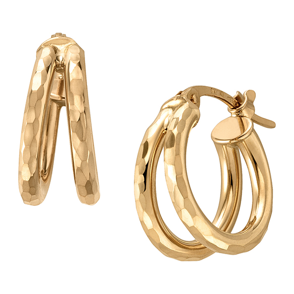 〔イタリア製〕K18イエローゴールド ピアス