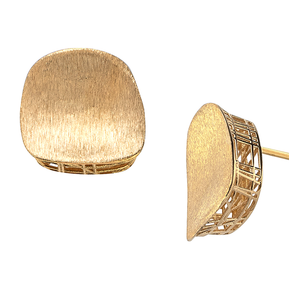 〔イタリア製〕K18イエローゴールド ピアス