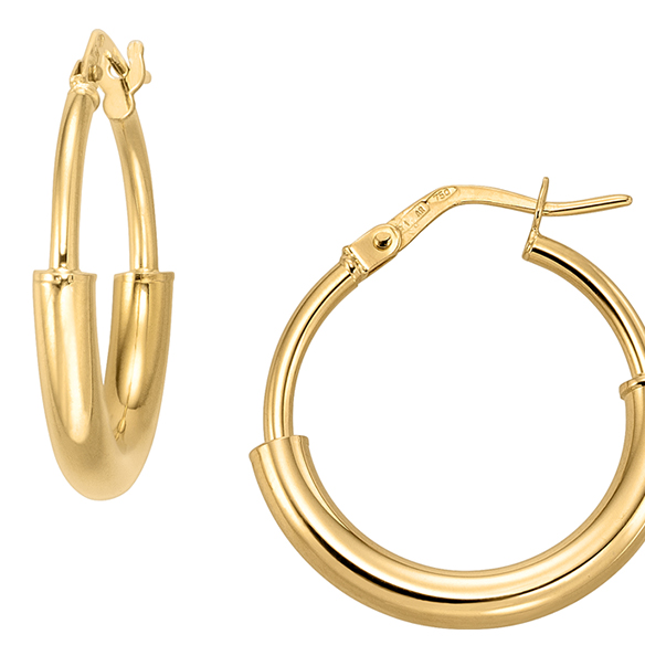 〔イタリア製〕K18イエローゴールド ピアス