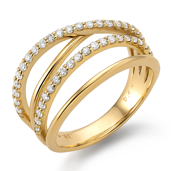 K18イエローゴールド ダイヤモンド リング