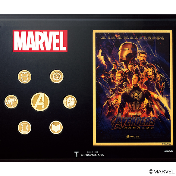 期間限定 マーベル アベンジャーズ 純金メダル フレーム付き 高品質 金 プラチナ