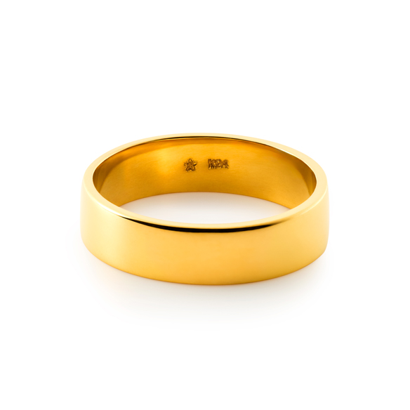 純金 平打リング （幅約5mm）