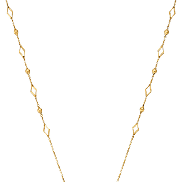 K18イエローゴールド ロングネックレス 70cm