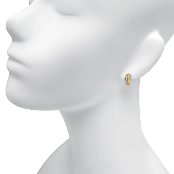 純金 ダイヤモンド ピアス
