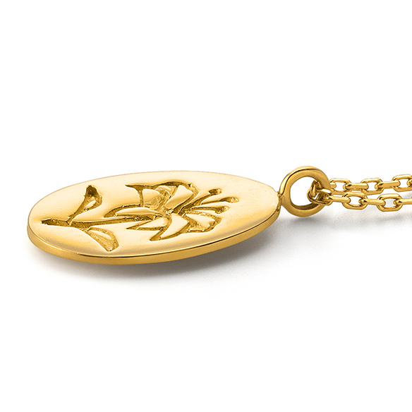 【オンラインショップ限定 30個】純金 ペンダント (ユリモチーフ)