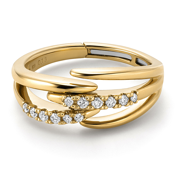 K18イエローゴールド ダイヤモンド リング