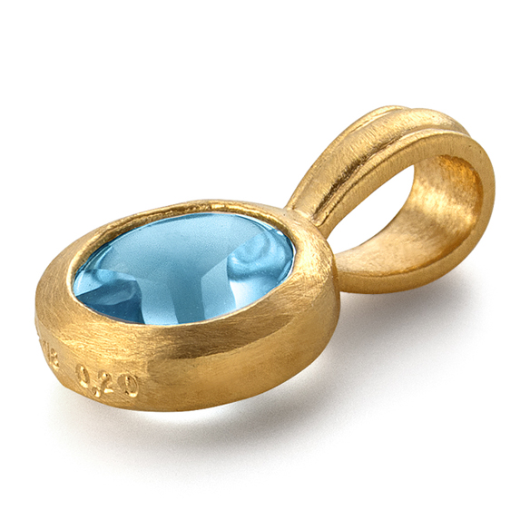 K18イエローゴールド アクアマリン ペンダントトップ