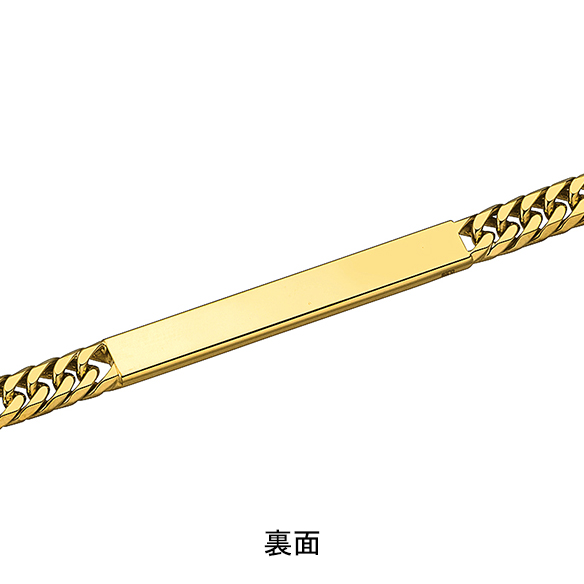 K18イエローゴールド プレートチェーン ダイヤモンド ネックレス（6面カットダブル/キヘイ） 22g/45cm