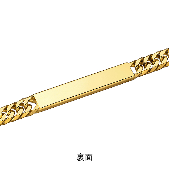 K18イエローゴールド プレートチェーン ダイヤモンド ネックレス （6面カットダブル/キヘイ） 47g/45cm