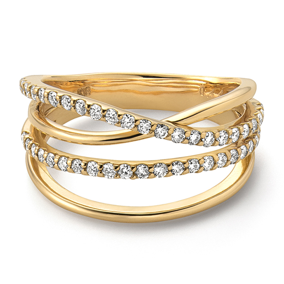 K18イエローゴールド ダイヤモンド リング