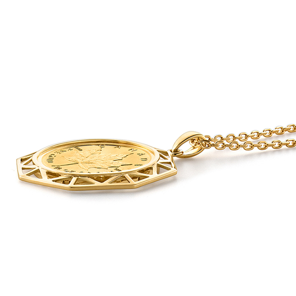 メイプルリーフ金貨 1/4オンス ペンダント