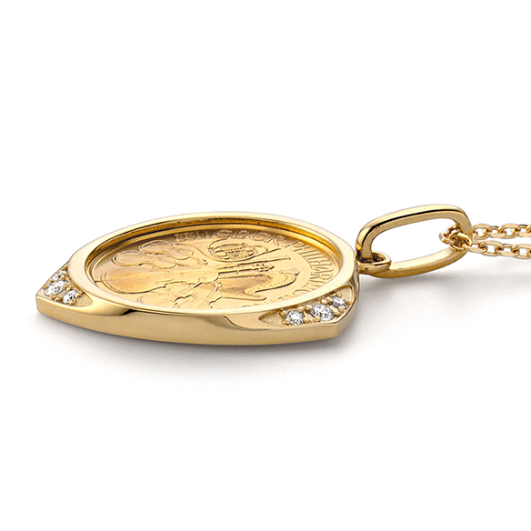 ウィーン金貨ハーモニー 1/25オンス ダイヤモンド ペンダント