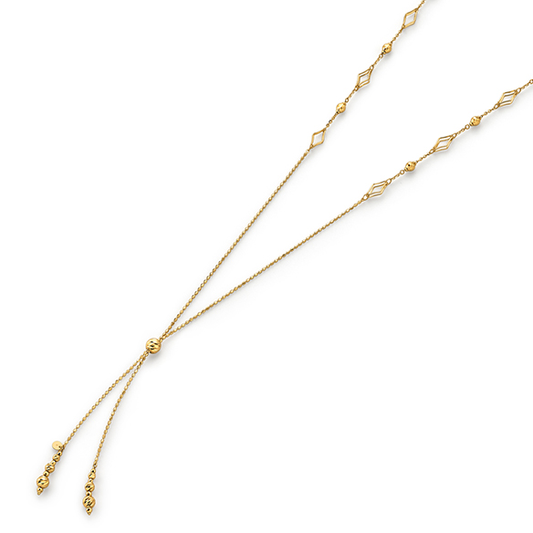 K18イエローゴールド ロングネックレス 70cm