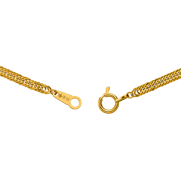 純金 キヘイネックレス （12面カットトリプル） 6.5g/40cm