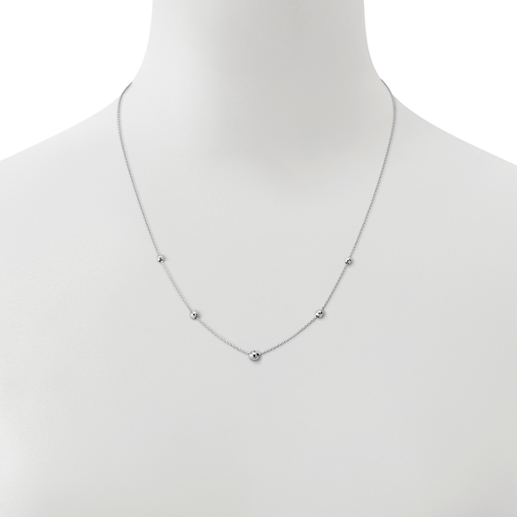 〔ファセット ミラクル プラチナ シンプルライン〕純プラチナ ネックレス