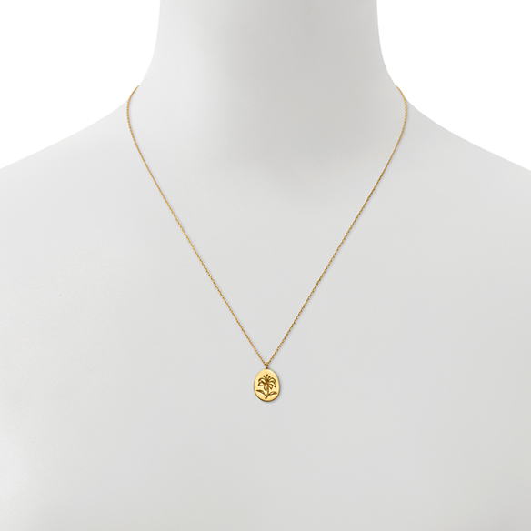 【オンラインショップ限定 30個】純金 ペンダント (ユリモチーフ)