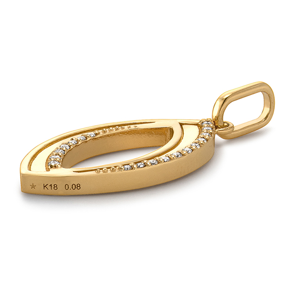 K18イエローゴールド ダイヤモンド ペンダントトップ NO.0