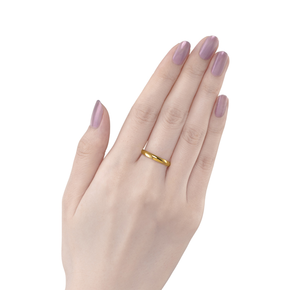 純金 平甲丸リング （幅約3mm）
