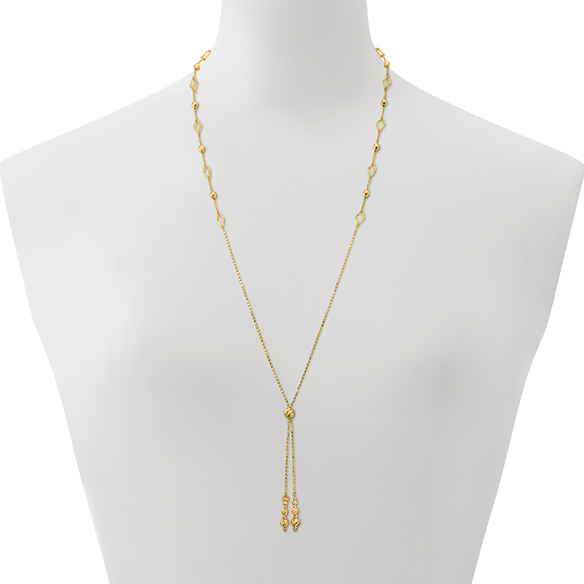 K18イエローゴールド ロングネックレス 70cm