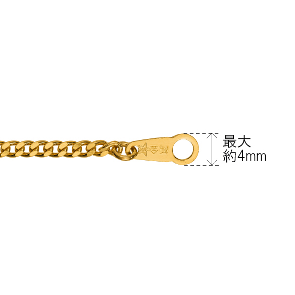 純金 キヘイネックレス （2面カット） 46cm（セミオーダー商品）