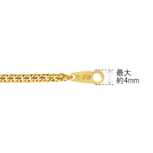 純金 キヘイネックレス （6面カットダブル） 9g/50cm