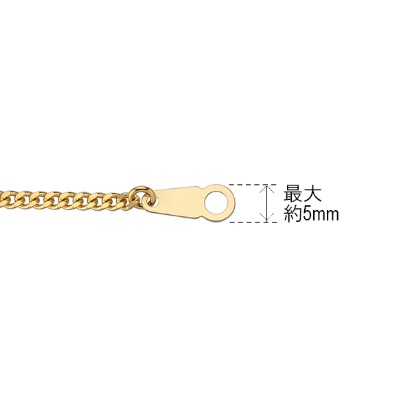 K18イエローゴールド キヘイネックレス （2面カット） 8g/50cm