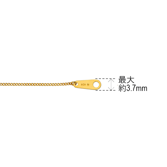 純金 キヘイネックレス （2面カット） 2.2g/45cm
