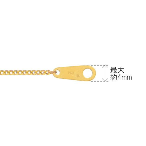 純金 キヘイネックレス （2面カット） 44cm（セミオーダー商品）