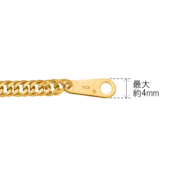 純金 キヘイネックレス （6面カットダブル） 15g/50cm