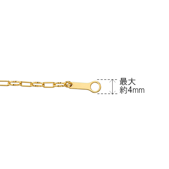 K18イエローゴールド ロングネックレス 70cm