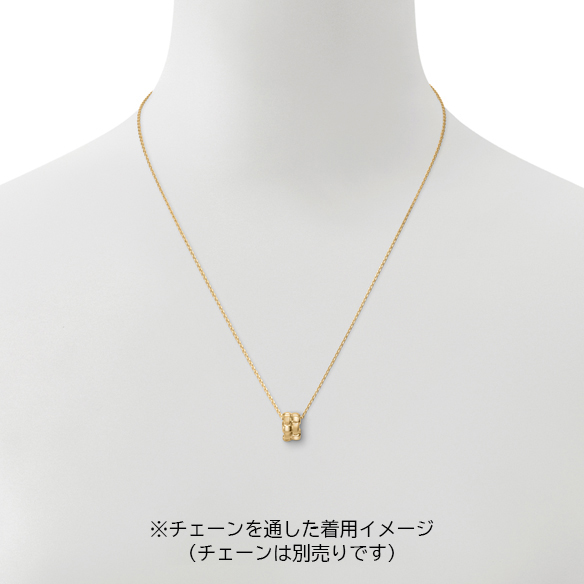 〔バスケットウィーブ〕K18イエローゴールド ペンダントトップ