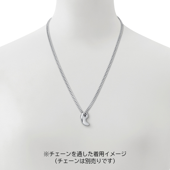 プラチナ 勾玉 ペンダントトップ（小）