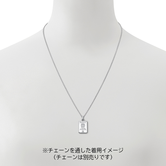 純プラチナ2gコインバー ペンダントトップ