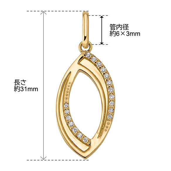 K18イエローゴールド ダイヤモンド ペンダントトップ NO.0