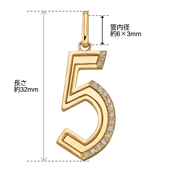 K18イエローゴールド ダイヤモンド ペンダントトップ NO.5