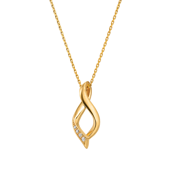 純金 ダイヤモンド ペンダント