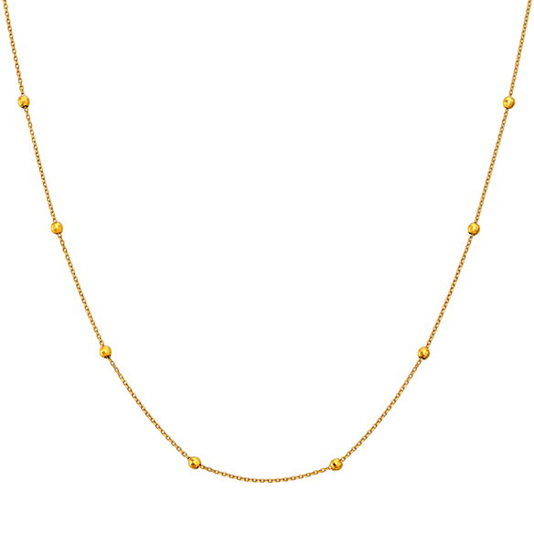 〔ファセット ミラクル〕純金 ネックレス 45cm