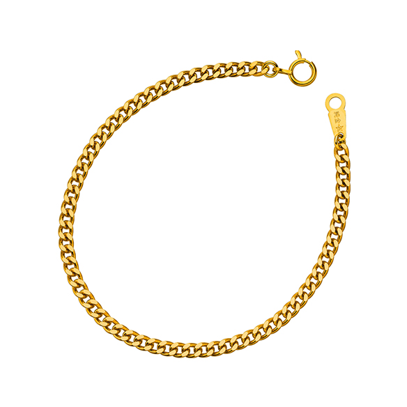 純金 キヘイブレスレット （2面カット） 8.6g/18cm