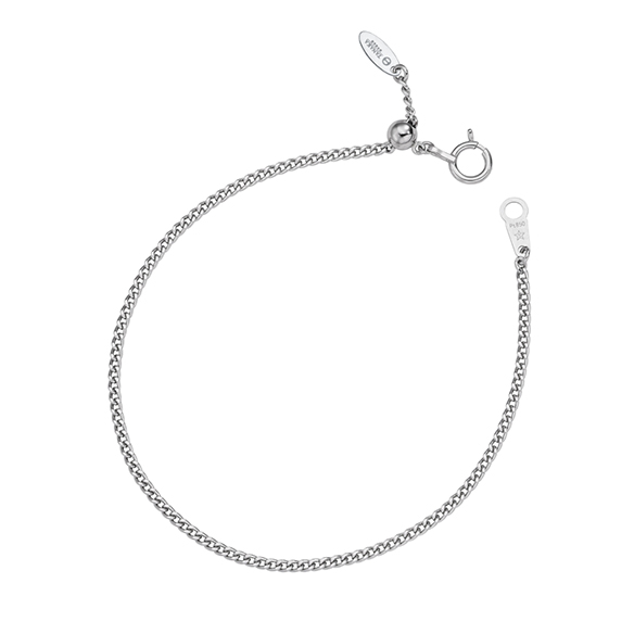 GINZA TANAKA シルバーブレスレット プラチナ キヘイブレスレット （2面カット） 15cm | 高品質 金・プラチナ