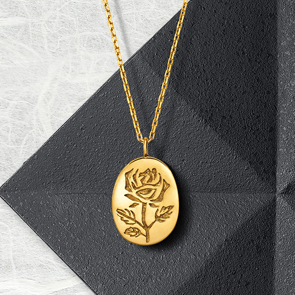 オンラインショップ限定 40個】純金 ペンダント (バラモチーフ) | 高