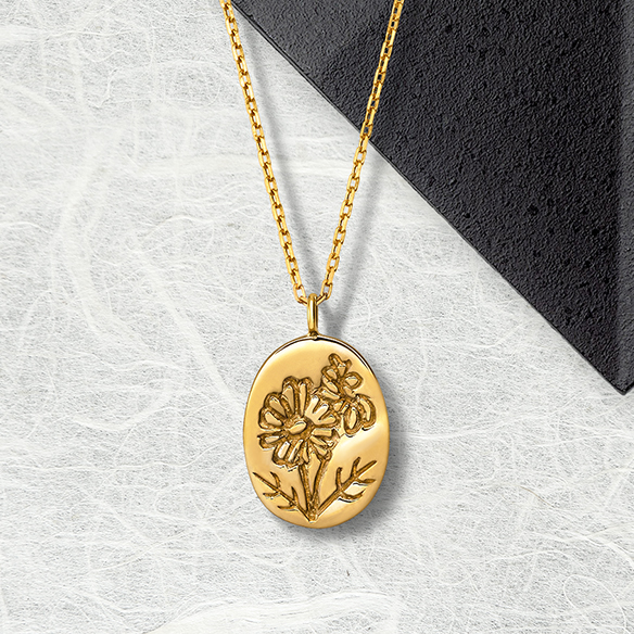 【オンラインショップ限定 30個】純金 ペンダント (マーガレットモチーフ)