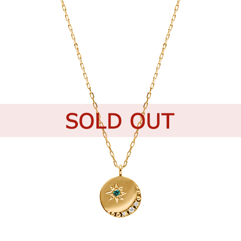 【SOLD OUT】■K18イエローゴールド 誕生石ペンダント エメラルド