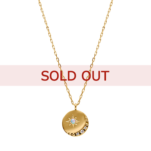 【SOLD OUT】■K18イエローゴールド 誕生石ペンダント オパール